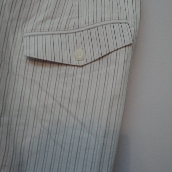 NWT Dockers Collection Women's Size 12 Shorts Striped White Black Blue Pockets - Picture 7 of 10